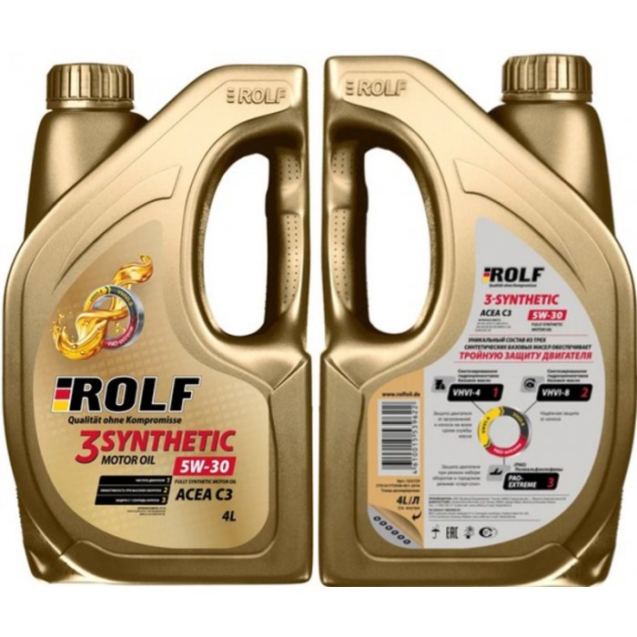 Рольф ультра отзывы. Rolf 3-Synthetic 5w-30 ACEA c3. Rolf 3 Synthetic 5w30 c3. Масло моторное Rolf Ultra 5w-30 a3/b4 SP (4л) (12/160). Масло 5м-30 504/507.