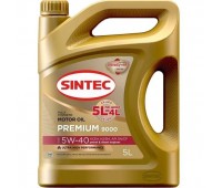 В наличии в магазине. SINTEC Premium 9000 5W-40 (5л) A3/B4, SN. 100% синтетика+PAO. (4л)
