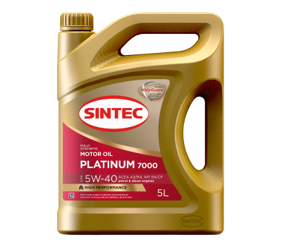 В наличии в магазине. SINTEC PLATINUM 7000  5W-40 (5л)  API SN ACEA A3/B4 Синтетика! Новинка. (4л)
