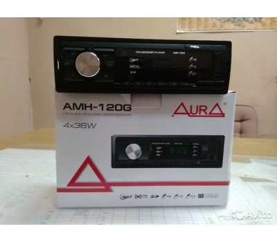 Автомагнитола Aura AMH-120G 4х36w, USB/SD/FM/AUX, 1RCA, зелёная подсветка
